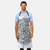 Zeichnend Mandala-Design cool Schürze (Getragen)