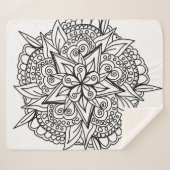 Zeichnend Mandala-Design cool Sherpadecke (Vorderseite (Horizontal))