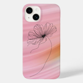 Zeichnend Minimalistische Blume Case-Mate iPhone 14 Hülle