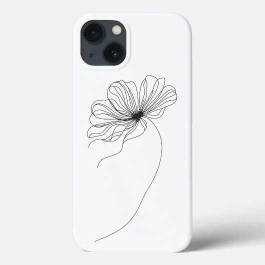 Zeichnend Minimalistische Blume Case-Mate iPhone Hülle (Rückseite)