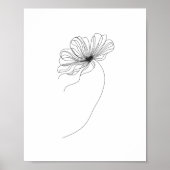Zeichnend Minimalistische Blume Poster (Vorne)