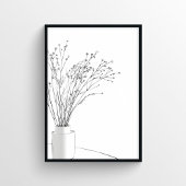 Zeichnend Minimalistische Blume Poster