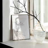 Zeichnend Minimalistische Blume Poster