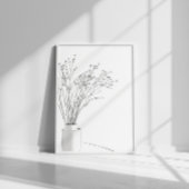 Zeichnend Minimalistische Blume Poster