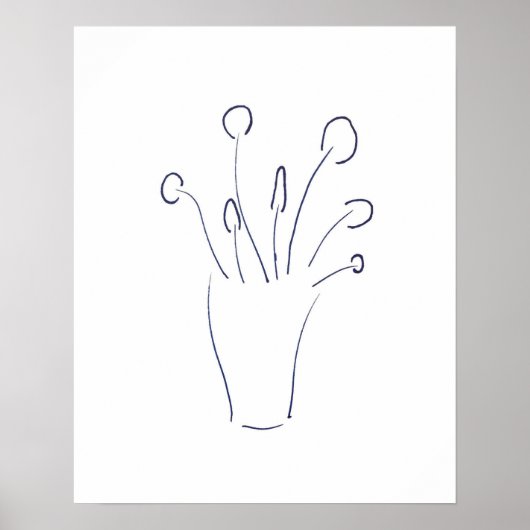 Zeichnend Minimalistische Linie Poster (Vorne)
