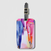 Zeichnend Mode Gepäckanhänger (Vorderseite Vertikal)