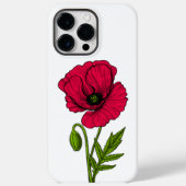 Zeichnend Mohn Case-Mate iPhone Hülle (Rückseite)