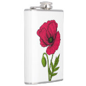 Zeichnend Mohn Flachmann (Rechts)