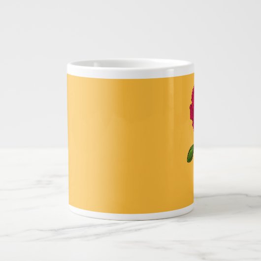 Zeichnend Mohn Jumbo-Tasse (Vorderseite)