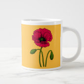 Zeichnend Mohn Jumbo-Tasse (Rechts)