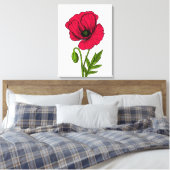 Zeichnend Mohn Leinwanddruck (Insitu (Schlafzimmer))