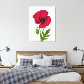 Zeichnend Mohn Leinwanddruck (Insitu (Schlafzimmer))