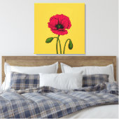 Zeichnend Mohn Leinwanddruck (Insitu (Schlafzimmer))