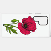 Zeichnend Mohn Samsung Galaxy Hülle (Rückseite (Horizontal))
