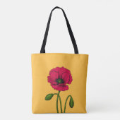 Zeichnend Mohn Tasche (Rückseite)