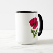 Zeichnend Mohn Tasse (VorderseiteRechts)