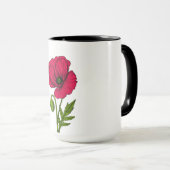 Zeichnend Mohn Tasse (VorderseiteRechts)