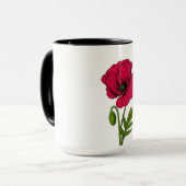 Zeichnend Mohn Tasse (Vorderseite Links)