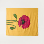 Zeichnend Mohn Wandteppich (Vorderseite (Horizontal))