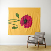 Zeichnend Mohn Wandteppich (Beispiel (Horizontal))