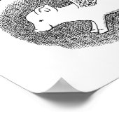 Zeichnend Motivierend Kunstflug Poster (Ecke)