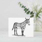 Zeichnend Mule, Stubborn Postkarte (Stehend Vorderseite)