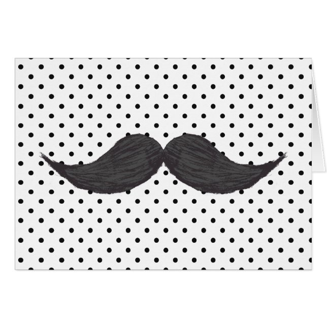 Zeichnend Mustache und schwarze Polka-Punkte (Vorderseite (Horizontal))