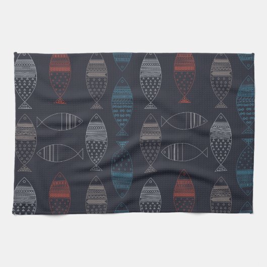 Zeichnend Muster Geschirrtuch (Horizontal)