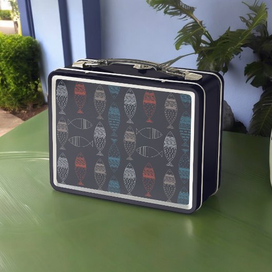 Zeichnend Muster Metall Brotdose