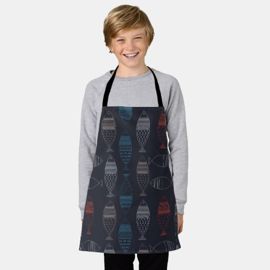 Zeichnend Muster Schürze (Getragen)