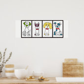 Zeichnend Muttern Poster (Küche)