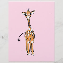 zeichnend niedliche Giraffe, Safaritiere