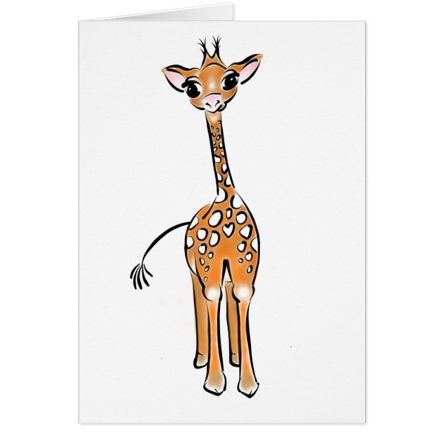 zeichnend niedliche Giraffe, Safaritiere (Vorne)