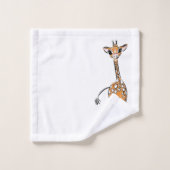 zeichnend niedliche Giraffe, Safaritiere Badhandtuch Set (Waschlappen)