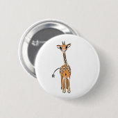 zeichnend niedliche Giraffe, Safaritiere Button (Vorne & Hinten)