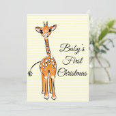 zeichnend niedliche Giraffe, Safaritiere Einladung (Stehend Vorderseite)