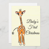 zeichnend niedliche Giraffe, Safaritiere Einladung (Vorne/Hinten)