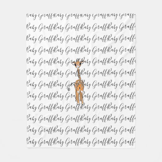 zeichnend niedliche Giraffe, Safaritiere Fleecedecke (Vorderseite)