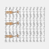zeichnend niedliche Giraffe, Safaritiere Fleecedecke (Vorderseite (Horizontal))