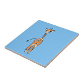 zeichnend niedliche Giraffe, Safaritiere Fliese (Seite)