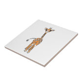 zeichnend niedliche Giraffe, Safaritiere Fliese (Seite)