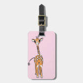 zeichnend niedliche Giraffe, Safaritiere Gepäckanhänger (Vorderseite vertikal)