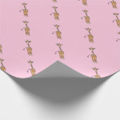 zeichnend niedliche Giraffe, Safaritiere Geschenkpapier (Ecke)
