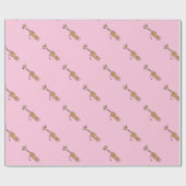 zeichnend niedliche Giraffe, Safaritiere Geschenkpapier (Flach)