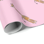 zeichnend niedliche Giraffe, Safaritiere Geschenkpapier (Rolleneckpunkt)