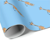 zeichnend niedliche Giraffe, Safaritiere Geschenkpapier (Rolleneckpunkt)