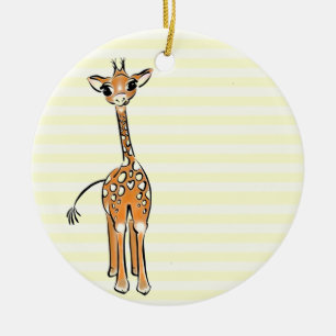 zeichnend niedliche Giraffe, Safaritiere Keramik Ornament