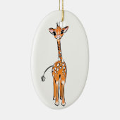 zeichnend niedliche Giraffe, Safaritiere Keramik Ornament (Rechts)