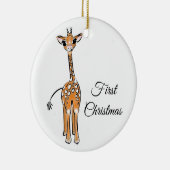 zeichnend niedliche Giraffe, Safaritiere Keramik Ornament (Rechts)
