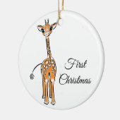 zeichnend niedliche Giraffe, Safaritiere Keramik Ornament (Links)